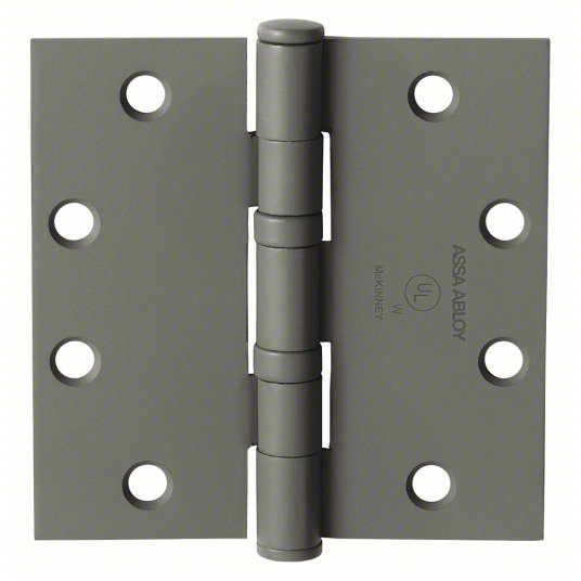 Butt Hinge: Steel, Full Mortise, 1 7/16 in Leaf Wd