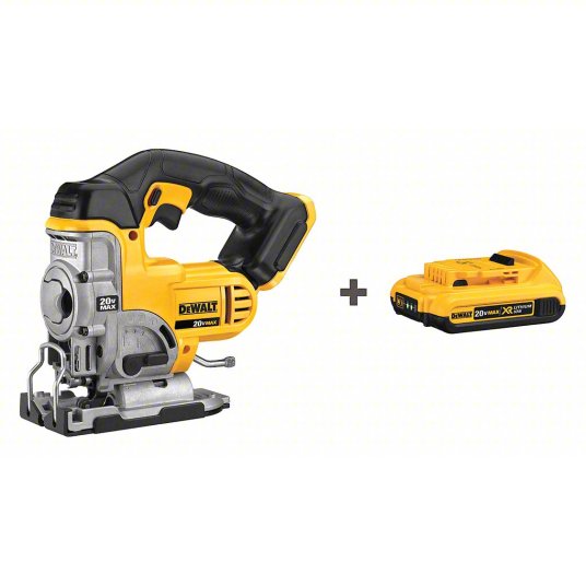 Jig Saw: Top Handle, T-Shank, Orbital, (1) Bare Tool/(1) Battery, (1) 2.0Ah Battery Capacity, 20V DC