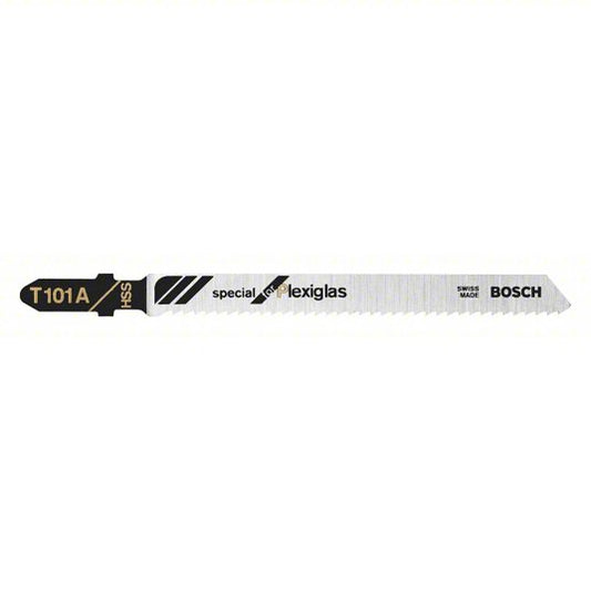 Jigsaw Blade: 14, 4 in Blade Lg, Bi-Metal, High Speed Steel, T Shank, Aluminum/Plastic, 5 PK