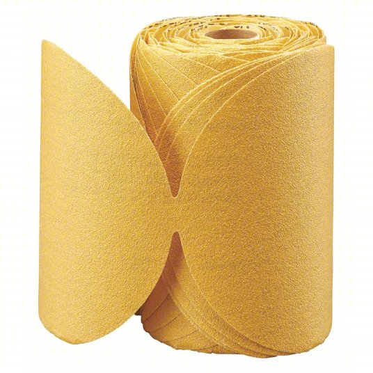 Sanding Disc: 5 in Dia, Non-Vacuum, Aluminum Oxide, P100 Grit, C Wt Paper