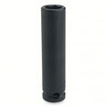Impact Socket: 1/2 in Drive Size, 6-Point, Deep, Black Oxide