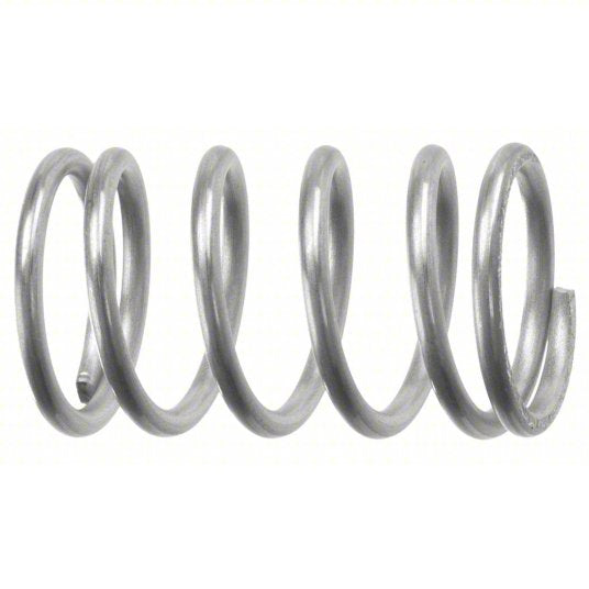 Compression Spring: 302 Stainless Steel, Cylindrical Shape, Closed, Ground End, 5/16 in Lng, 10 PK