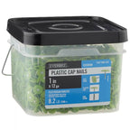 1 in. x 12D Electro-Galvanized Plastic Cap Non-Collated Roofing Nails 8.2 lbs.