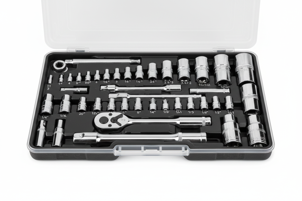 Set of sockets for us on a rachet.